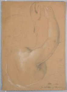 Studie voor een duplicaat van "Herhaling van Christiana" door Daniel Huntington