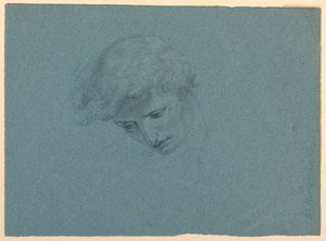 Studie van engelenhoofd voor "Mercy