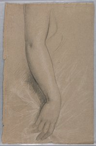 Studie van een Arm voor Portret van Mevrouw Rutherford B. Hayes door Daniel Huntington