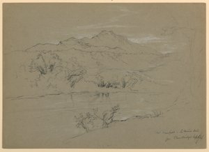 Uitzicht op Mount Mansfield vanuit Cambridge, Vermont