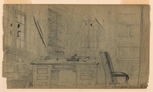 Bibliotheek van Washington Irving in Sunnyside door Daniel Huntington