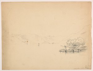 Westelijke oever van het Meer van Brienz, Zwitserland