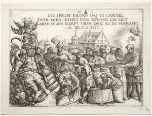 Illustratie bij Spreuken XI (De Graanhamsteraars)