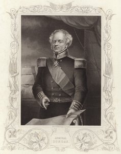Admiraal Dundas (gravure) door Daniel John. Pound