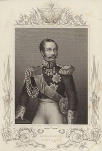 Alexander II, keizer van Rusland (18181881) (gravure) door Daniel John. Pound