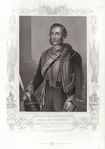 Portret van James Brudenell, graaf van Cardigan (gravure) door Daniel John. Pound