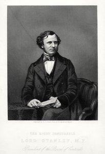 De Zeer Eerwaarde Edward Henry Stanley, 15e Graaf van Derby, Britse staatsman, ca. 1880 door Daniel John Pound