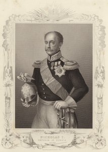Tsaar Nicolaas I, keizer van Rusland (gravure) door Daniel John. Pound