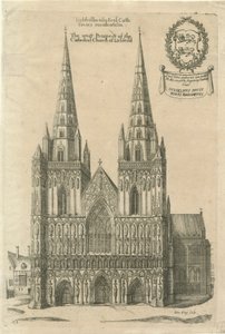 Lichfield Kathedraal - Westgevel door Daniel King
