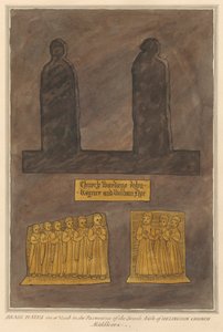 Koperen Platen op een Onbekend Graf in de Vloer van het Zuidelijke Zijschip uit Hillingdon Kerk