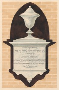 Gedenkteken voor Ann Wainewright, uit Chiswick Church door Daniel Lysons