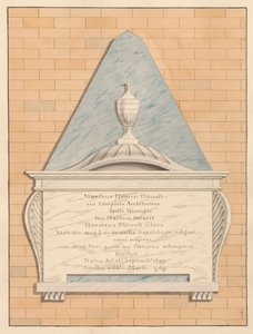 Gedenkteken voor Henry Flitcroft van Teddington Church door Daniel Lysons