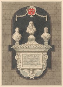 Gedenkteken voor Sir John Benett en zijn vrouwen Elizabeth en Bridget uit de Kerk van Harlington