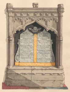 Gedenkteken voor Thomas en Elizabeth Moore en hun dochter Elizabeth, uit Chiselhurst Church