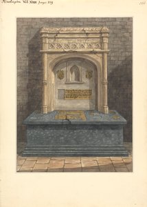 Graf van Gregory Lovell en zijn vrouw Anne, Harlington Church door Daniel Lysons