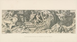 Harolds Schip Gestrand aan de Normandische Kust, in het Gebied van Guy, Graaf van Ponthieu door Daniel Maclise