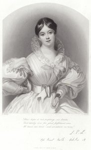 Portret van Letitia Elizabeth Landon door Daniel Maclise