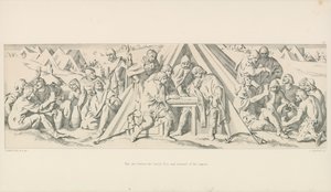 De avond voor de slag. Oproer en drinkgelag van de Saksen door Daniel Maclise