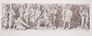 De kroning van Harold als koning van Engeland, uit 