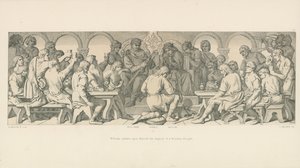Willem verleent Harold de waardigheid van een Normandische ridder door Daniel Maclise