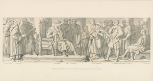 Willem raadpleegt de edelen en kooplieden van zijn hertogdom voor hulp bij zijn ontwerp door Daniel Maclise