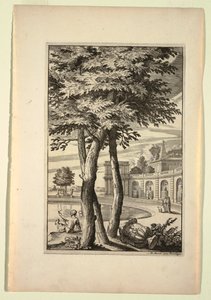 Plaat in Nouveaux Livre de Paysages (Nieuw Boek van Landschappen) door Daniel Marot