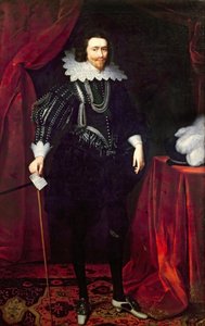 Portret van George Villiers, 1e hertog van Buckingham door Daniel Mytens