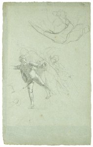 Studie voor Het Beleg van Gibraltar (Studie voor een figuur op een kanon in de sloep), 1785-1786 door Daniel Mytens