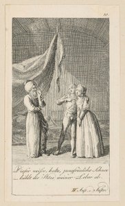 Blad 10 bij Shakespeares "De storm" door Daniel Nikolaus Chodowiecki