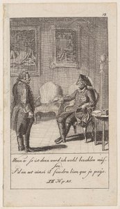Blad 12 bij „Anekdotes en karaktertrekken van Frederik II, koning van Pruisen“ door Daniel Nikolaus Chodowiecki