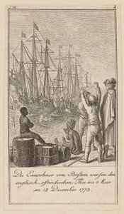 Blad 2 van de reeks bij het essay „De geschiedenis van de revolutie van Noord-Amerika”, door M. C. Sprengel. door Daniel Nikolaus Chodowiecki