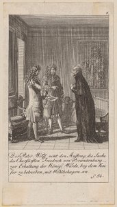 Blad 4 uit de reeks "Geschiedenis van Brandenburg" door Daniel Nikolaus Chodowiecki