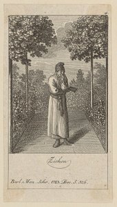 Plaat 4 uit de reeks “Modezotheden” door Daniel Nikolaus Chodowiecki