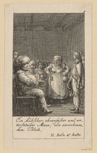 Blad 5 bij Shakespeares "Koning Hendrik de Vierde" door Daniel Nikolaus Chodowiecki