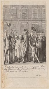 Blad 7 uit de reeks “Geschiedenis van Brandenburg” door Daniel Nikolaus Chodowiecki