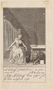 Blad 8 bij „Karoline von Lichtfield“ door Daniel Nikolaus Chodowiecki
