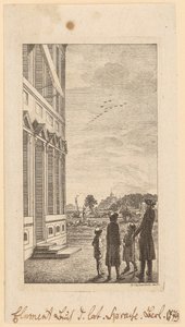 Eerste blad uit Schulzes „Elementarbuch der lateinischen Sprache”, Berlijn 1779 door Daniel Nikolaus Chodowiecki