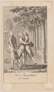 Vriendschap, blad 2 uit de reeks „Oprechtheid en huichelarij” door Daniel Nikolaus Chodowiecki