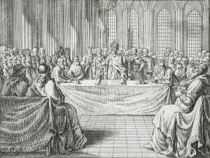 Illustratie voor Basedows “Elementair werk” door Daniel Nikolaus Chodowiecki