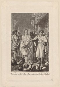 Jezus en Barabbas voor Pilatus door Daniel Nikolaus Chodowiecki