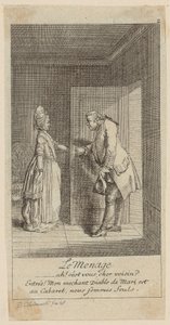 Het huishouden door Daniel Nikolaus Chodowiecki