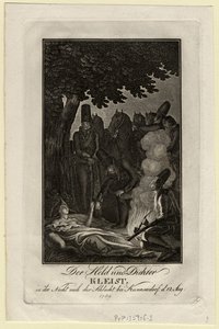 Dichter Ewald von Kleist in de slag bij Kunersdorf, op 12 augustus 1759