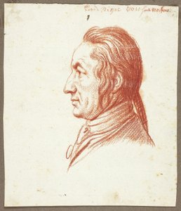 Portret hoofd van een man in profiel