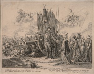Prins Alexander Mikhaylovich Golitsyn bij het beleg van de Khotyn-vesting 1769, 1769