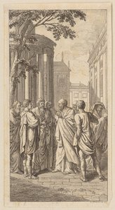 Frontispicegravure voor Basedows „Praktische Philosophie“ door Daniel Nikolaus Chodowiecki