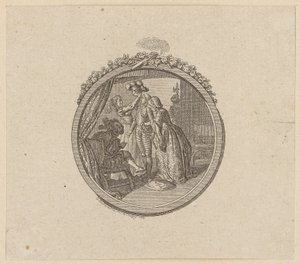 Titelvignet voor de ridderroman ‘Palmerin von Oliva’ door Daniel Nikolaus Chodowiecki