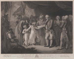 De Overhandiging van het Definitieve Verdrag door de Gijzelingsprinsen aan Lord Cornwallis