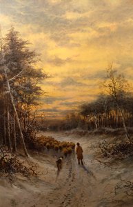 Schapen in de Sneeuw door Daniel Sherrin