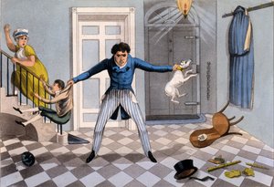 Ongevoeligheid - Advies aan een man over het uiten van zijn humeur op de minst schuldige, uit de serie 