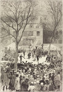 Volksmanifestatie van 27 Februari ter ere van de 80ste verjaardag van Victor Hugo door Daniel Vierge